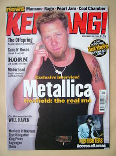 Kerrang magazine - James Hetfield cover (27 November 1999 - Issue 778)