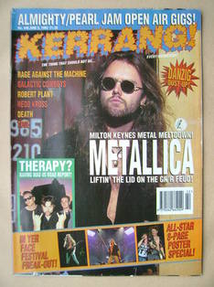 <!--1993-06-05-->Kerrang magazine - Lars Ulrich cover (5 June 1993 - Issue 