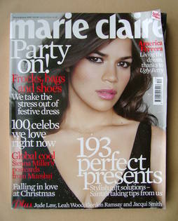 British Marie Claire magazine - December 2007 - America Ferrera cover