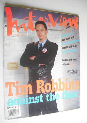 <!--1992-08-->Interview magazine - August 1992 - Tim Robbins cover