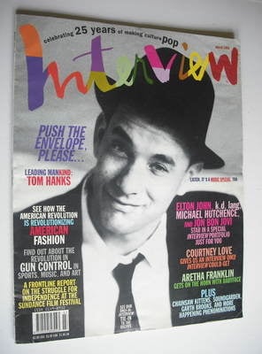 Interview magazine - March 1994 - Tom Hanks cover