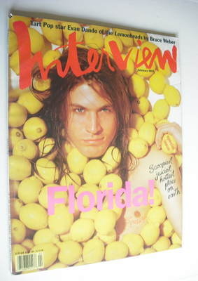 Interview magazine - February 1993 - Evan Dando cover