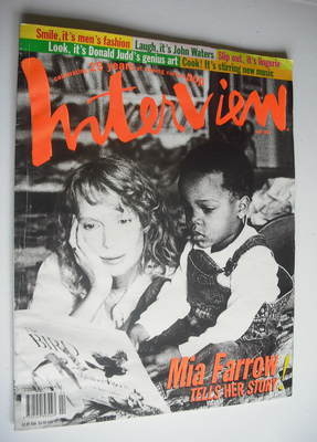 Interview magazine - April 1994 - Mia Farrow cover