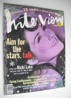 Interview magazine - January 1994 - Ricki Lake cover