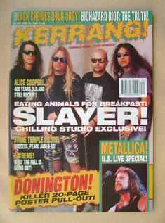 Kerrang magazine - Slayer cover (18 June 1994 - Issue 499)