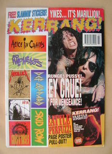 Kerrang magazine - Motley Crue cover (19 February 1994 - Issue 482)