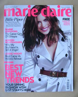 British Marie Claire magazine - February 2010 - Billie Piper cover