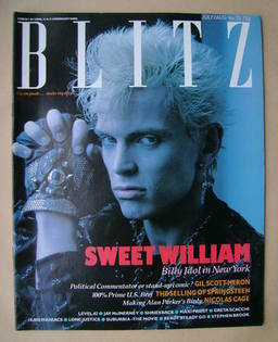 <!--1985-08-->Blitz magazine - July / August 1985 - Billy Idol cover