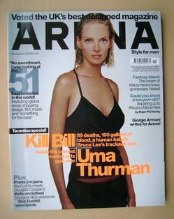 Arena magazine - November 2003 - Uma Thurman cover