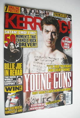 Kerrang magazine - Young Guns cover (6 October 2012 - Issue 1435)