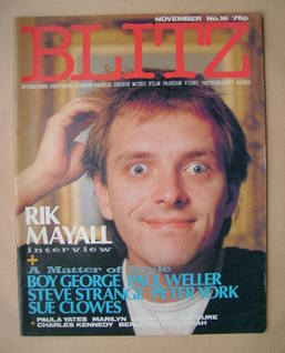 <!--1983-11-->Blitz magazine - November 1983 - Rik Mayall cover (No. 16)