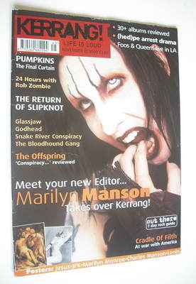 Kerrang magazine - Marilyn Manson cover (11 November 2000 - Issue 827)