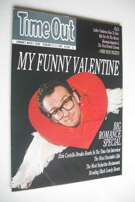 <!--1989-02-08-->Time Out magazine - Elvis Costello cover (8-15 February 19