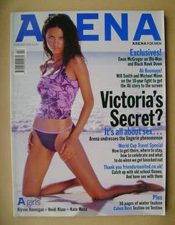 Arena magazine - February 2002 - Adriana Lima cover