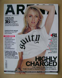Arena magazine - April 2003 - Naomi Watts cover