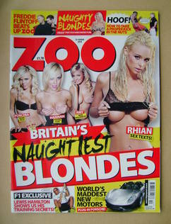 Zoo magazine - Britain's Naughtiest Blondes cover (12-18 March 2010)