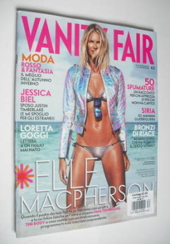 Italian Vanity Fair magazine - Elle Macpherson cover (22 August 2012)