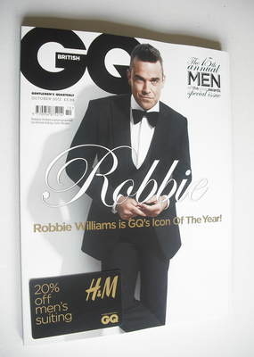 British GQ magazine - October 2012 - Robbie Williams cover