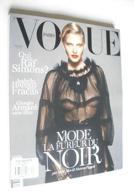 French Paris Vogue magazine - September 2012 - Lara Stone cover