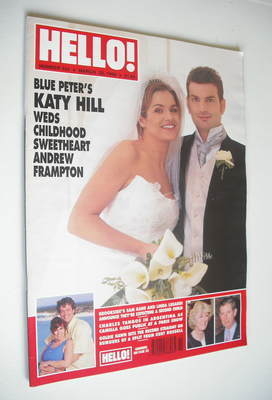 Hello! magazine - Katy Hill wedding cover (20 March 1999 - Issue 552)