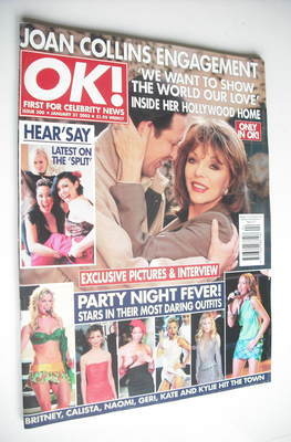 OK! magazine - Joan Collins engagement cover (31 January 2002 - Issue 300)