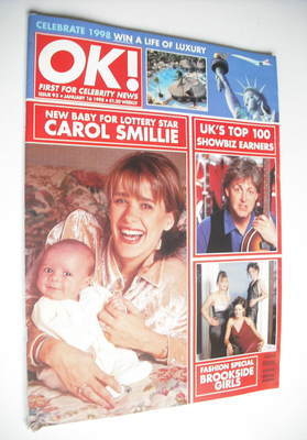 OK! magazine - Carol Smillie cover (16 January 1998 - Issue 93)