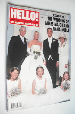 Hello! magazine - James Major and Emma Noble wedding cover (8 June 1999 - Issue 563)