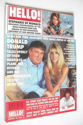 Hello! magazine - Donald Trump and Marla Maples cover (28 September 1991 - Issue 171)