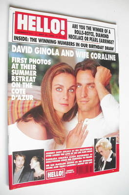Hello! magazine - David Ginola and wife Coraline cover (30 May 1998 - Issue 511)