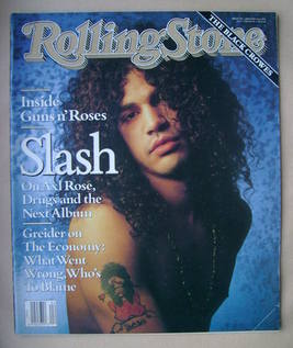 Rolling Stone magazine - Slash cover (24 January 1991 - Issue 596)