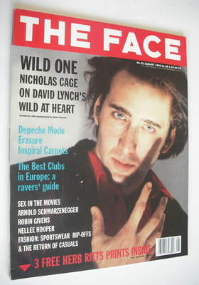 The Face magazine - Nicholas Cage cover (August 1990 - Volume 2 No. 23)