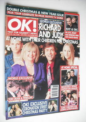 OK! magazine - Richard Madeley and Judy Finnigan and family cover (21 December 2001 - Issue 296)