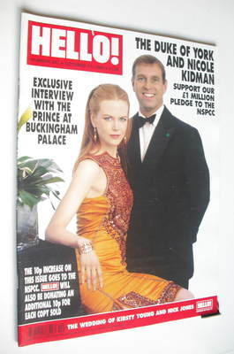 Hello! magazine - Nicole Kidman and Prince Andrew cover (12 October 1999 - Issue 581)