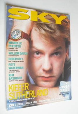 <!--1989-04-->Sky magazine - Kiefer Sutherland cover (April 1989)