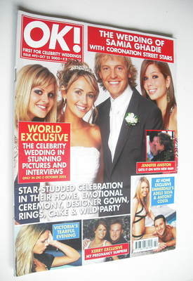 OK! magazine - Samia Ghadie and Matt Smith wedding cover (25 October 2005 - Issue 492)