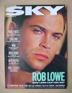 Sky magazine - Rob Lowe cover (August 1988)