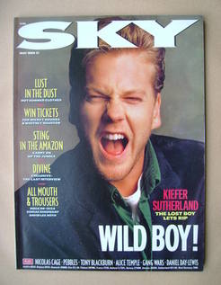 <!--1988-05-->Sky magazine - Kiefer Sutherland cover (May 1988)