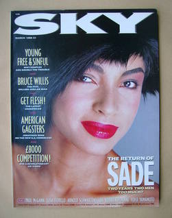 Sky magazine - Sade cover (March 1988)