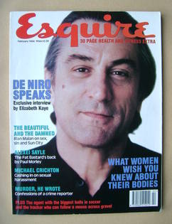Esquire magazine - Robert De Niro cover (February 1994)