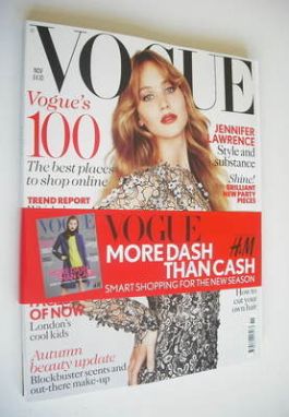 British Vogue magazine - November 2012 - Jennifer Lawrence cover