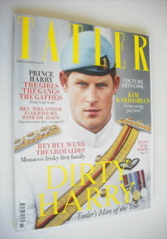 Tatler magazine - November 2012 - Prince Harry cover