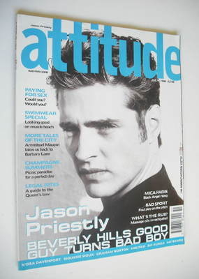 <!--1998-07-->Attitude magazine - Jason Priestley cover (July 1998)