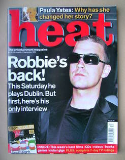 <!--1999-08-26-->Heat magazine - Robbie Williams cover (26 August-1 Septemb