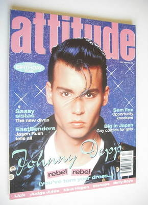 <!--1995-05-->Attitude magazine - Johnny Depp cover (May 1995 - Issue 13)