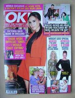 OK! magazine - Victoria Beckham cover (11 December 2012 - Issue 857)