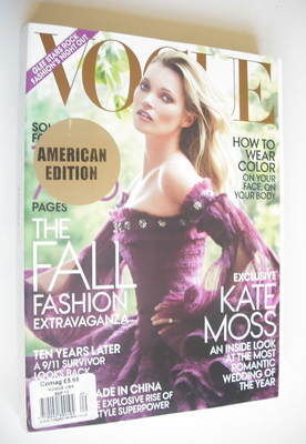 US Vogue magazine - September 2011 - Kate Moss cover