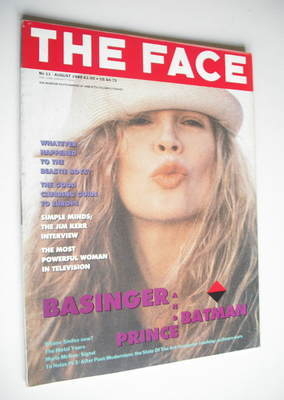 The Face magazine - Kim Basinger cover (August 1989 - Volume 2 No. 11)