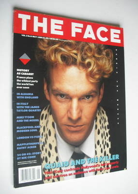 The Face magazine - Dennis Quaid cover (May 1989 - Volume 2 No. 8)