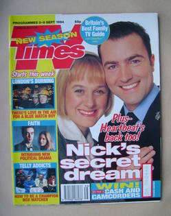 TV Times magazine - Niamh Cusack and Nick Berry cover (3-9 September 1994)