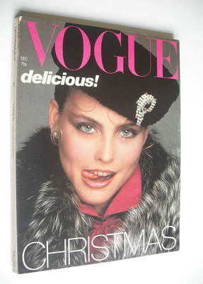 British Vogue magazine - December 1978 - Kim Alexis cover